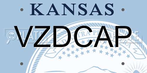 VZDCAP Kansas License Plate