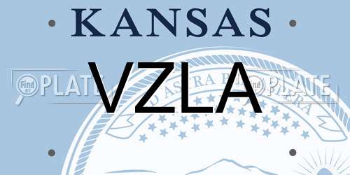 VZLA Kansas License Plate