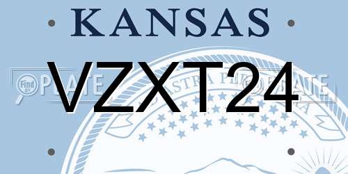 VZXT24 Kansas License Plate