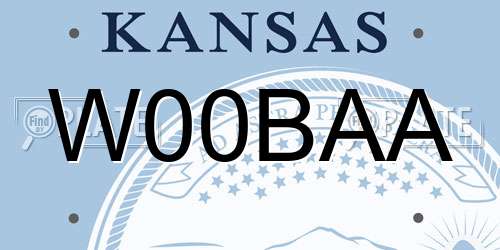 W00BAA Kansas License Plate