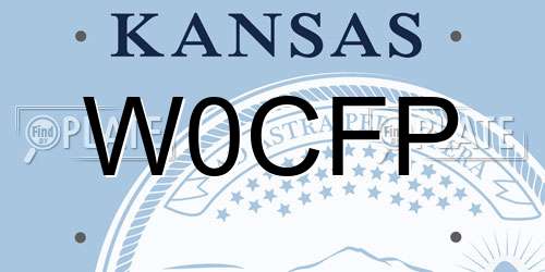 W0CFP Kansas License Plate
