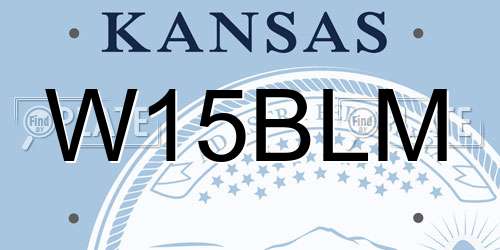 W15BLM Kansas License Plate