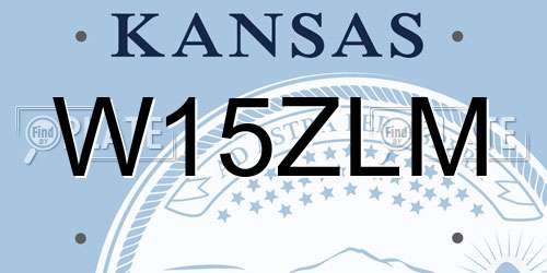 W15ZLM Kansas License Plate