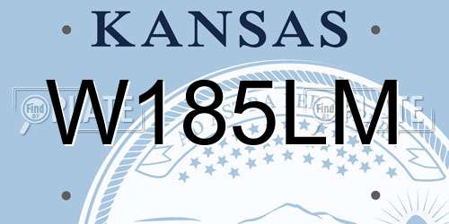 W185LM Kansas License Plate