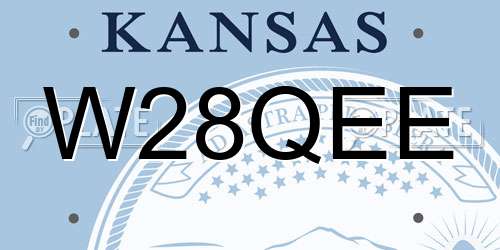 W28QEE Kansas License Plate