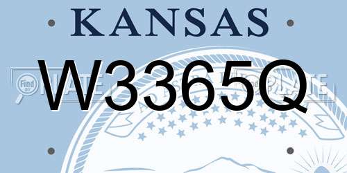 W3365Q Kansas License Plate