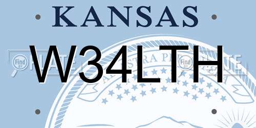 W34LTH Kansas License Plate