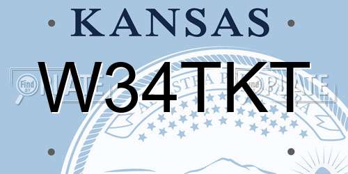 W34TKT Kansas License Plate