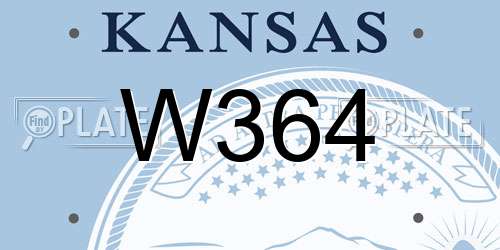 W364 Kansas License Plate