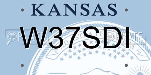 W37SDI Kansas License Plate