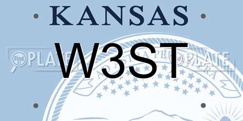 W3ST Kansas License Plate