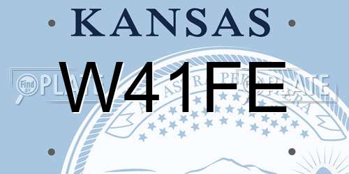 W41FE Kansas License Plate