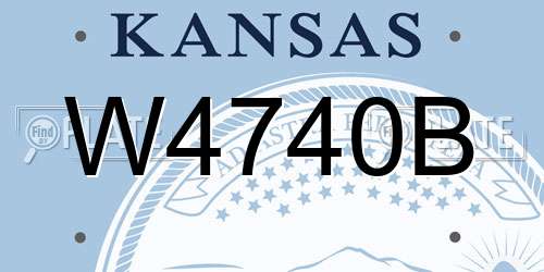 W4740B Kansas License Plate