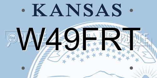 W49FRT Kansas License Plate