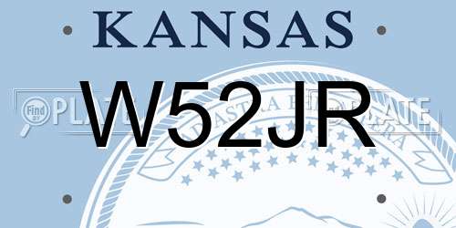 W52JR Kansas License Plate