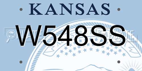 W548SS Kansas License Plate