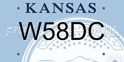 W58DC Kansas License Plate