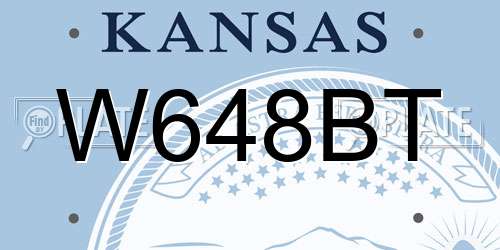 W648BT Kansas License Plate