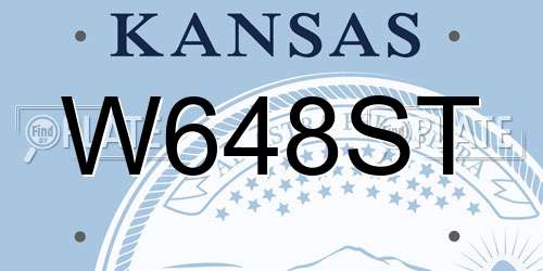 W648ST Kansas License Plate