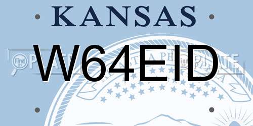 W64EID Kansas License Plate