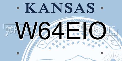 W64EIO Kansas License Plate