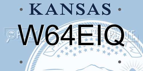 W64EIQ Kansas License Plate