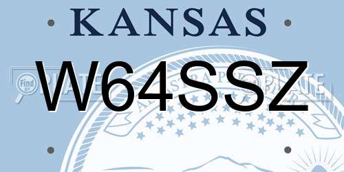 W64SSZ Kansas License Plate