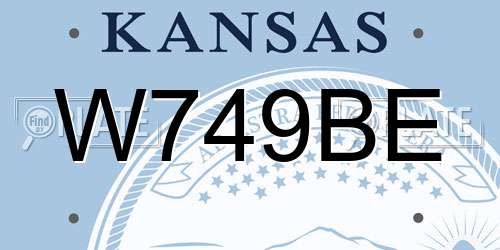 W749BE Kansas License Plate