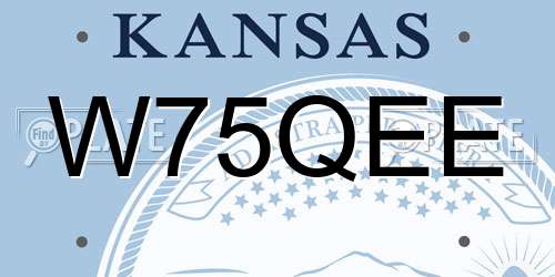 W75QEE Kansas License Plate