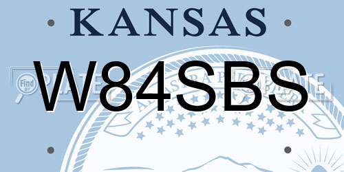 W84SBS Kansas License Plate