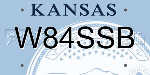 W84SSB Kansas License Plate