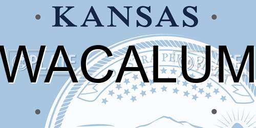 WACALUM Kansas License Plate