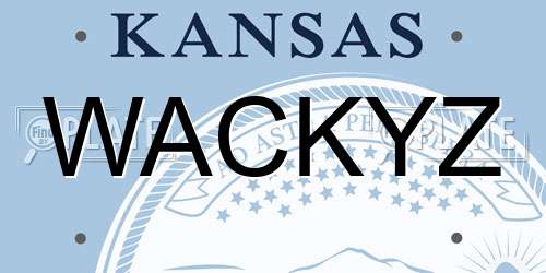 WACKYZ Kansas License Plate