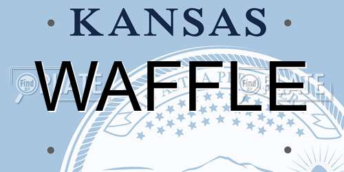 WAFFLE Kansas License Plate