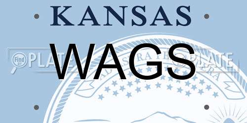 WAGS Kansas License Plate