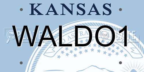 WALDO1 Kansas License Plate