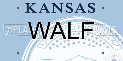 WALF Kansas License Plate
