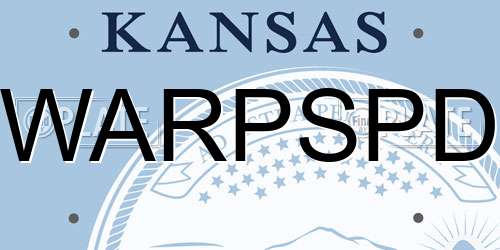 WARPSPD Kansas License Plate