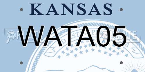 WATA05 Kansas License Plate