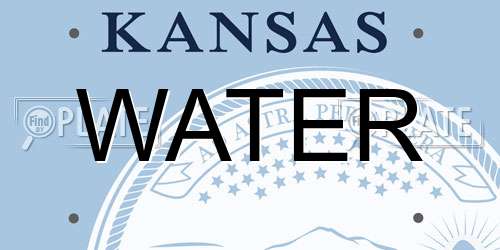 WATER Kansas License Plate
