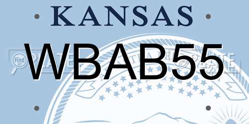 WBAB55 Kansas License Plate