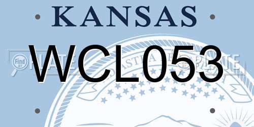 WCL053 Kansas License Plate