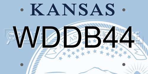WDDB44 Kansas License Plate