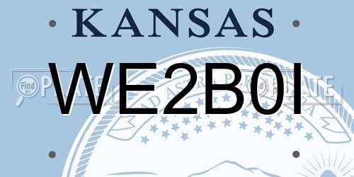 WE2B0I Kansas License Plate