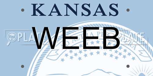 WEEB Kansas License Plate