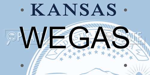 WEGAS Kansas License Plate