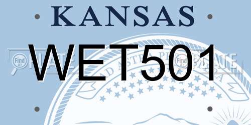 WET501 Kansas License Plate
