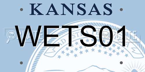 WETS01 Kansas License Plate