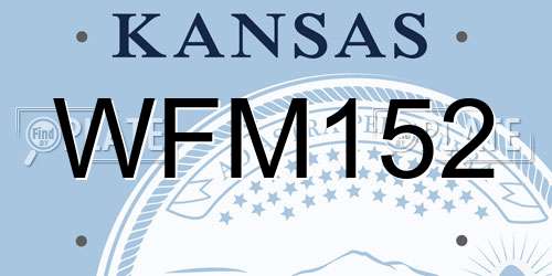 WFM152 Kansas License Plate