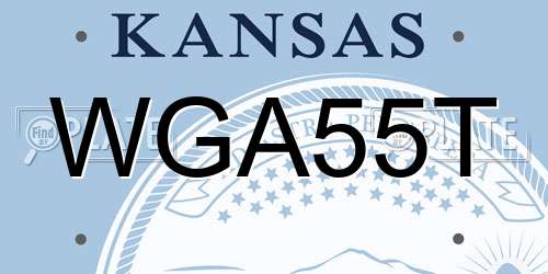 WGA55T Kansas License Plate